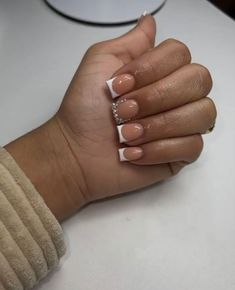 Short V French Nails, Short French Tip Acrylic Nails With Design, Grade Nails, Nails Practice, Birthday 17, Women Nail Art, Bday Nails, Concert Style, Overlay Nails