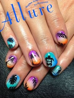 38 different spring-themed nail designs! My pastel leopard nails made it as one of Temptalia's picks - what an honor! Turtle Nails, Nails Vacation, Fingernail Designs, Colorful Nail Art, Colorful Nail, Leopard Nails