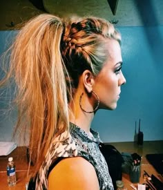 Workout Hair, Cool Hairstyles For Girls, Viking Hair, Punk Hair, Hair Girl, Dance Competition, Boho Hairstyles