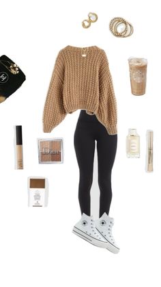 Outfits With Brown Leggings, Outfit Brown, Simple Outfits For School, Mommy Outfits, Casual Preppy Outfits, Cute Lazy Day Outfits, Cute Preppy Outfits