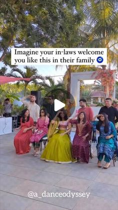 a group of people standing around each other in front of a sign that says imagine your if - laws welcome you like this in their family