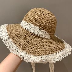 Parent Child Straw Hat ins Lace up Hollow Grass Knitted Hat Women's Summer outing Sun Protection Beach Beach Beach Sun Hat Lace Department Name: ADULT Applicable Scene: Travel Gender: WOMEN Feature: Sun Protection Applicable Season: Spring and Summer Item Type: Sun Hats Choice: yes Fisherman Hat, Head Accessories, Khaki Color, Knitted Hat, Lace Edging, Sun Hat, Straw Hat, Sun Hats, Kids And Parenting