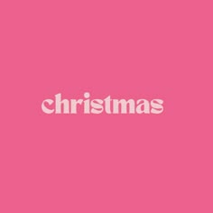 the word christmas on a pink background