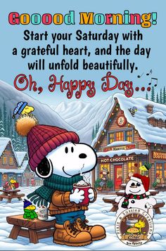 Happy Friday Winter, Saturday Morning Greetings, Winter Friday, Snoopy New Year, Good Morning Happy Weekend, Day And Night Quotes, Weekend Wishes, Quotes Winter