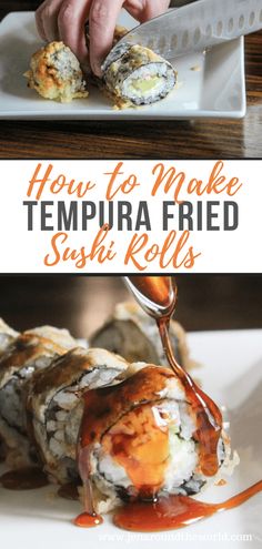 how to make tempura fried sushi rolls at home and in the kitchen