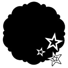 a black cloud with stars on it