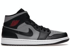 Check out the Jordan 1 Mid Shadow Red available on @StockX Jordan 1 Mid Shadow Red, Original Air Jordans, All Jordans, Nike Air Jordan 1 Mid, Team Red, Jordan 2, Sneakers Adidas, Red Nike, Red Sneakers