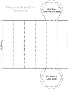 an image of a box template with instructions to cut out the top and bottom sides