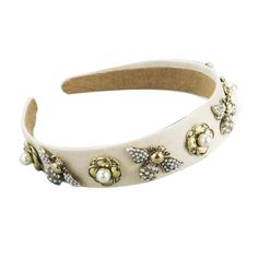 Busy Bee Headband with Pearl and Bee Embellishments Bee Headband, Busy Bee, Leather Bracelet, Embellishments, Bee, Leather, Black