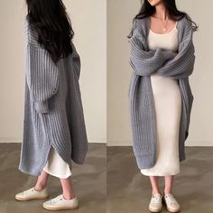 Simple Casual Outfits, Áo Len Cardigan, Everyday Fashion Outfits, Casual Day Outfits, Satin Pants, Quick Outfits, Cardigan Long