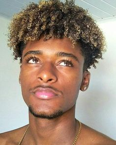 💦💦💦 Haircuts For Mens, Afro Men, Men Hair Color, Black Curly Hair