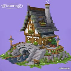 an image of a house made out of rocks