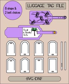 the luggage tag file is cut out and ready to be used