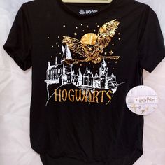 Black Harry Potter T-Shirt Black Harry Potter, Hogwarts T Shirt, Harry Potter T Shirt, Harry Potter Shirt, Urban Tees, Harry Potter Tshirt, Harry Potter Shirts, Tshirt Printing, Swiftly Tech Short Sleeve