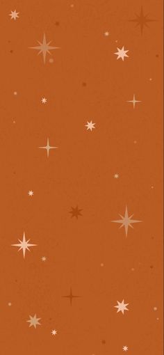 an orange background with white stars on it