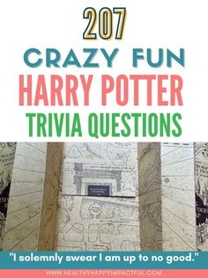 the harry potter trivia questions are shown