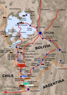 a map of the region of bolivia in southern italy, with major roads