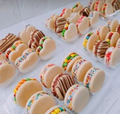 there are many desserts on the table ready to be eaten at this party or celebration