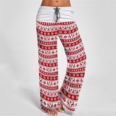 Buy More! Save More!





New Autumn Women Christmas Style Long Pants Vintage Print Casual Wide Leg Pants Streetwear Female Patchwork Loose Pant Casual Holiday Pants For Christmas, Casual Christmas Holiday Pants, Casual Christmas Holiday Bottoms, White Bottoms For Christmas Holiday, Casual Long Pants For Holiday, Casual Red Bottoms For Holidays, Casual Red Holiday Bottoms, Casual Pants For Winter Holiday, Casual Red Bottoms For Christmas