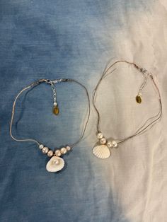 Shell Necklace Diy Seashell Jewelry, Shell Necklace Ideas, Diy Seashell Necklace, Sea Shell Jewelry Diy, Mermaid Necklace Diy, Diy Seashell Jewelry, Seashell Necklace Diy, Sea Shell Jewellery, Shell Necklace Diy