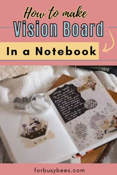 Bullet journal visison board How To Write A Vision Board, Vision Board Journal Ideas, Journal Vision Board, Vision Board Ideas Examples Diy, Vision Board Notebook, Vision Journal Ideas, Bullet Journal Vision Board, Vision Board Journal, Vision Board Themes