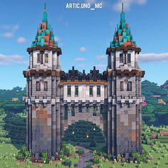 an image of a castle in minecraft