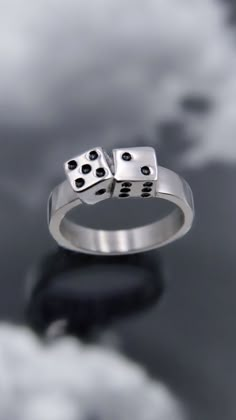 ROLL DA DICE RING – Cyberspace Shop Emo Rings, Emo Jewelry, Cool Rings, Edgy Jewelry, Jewelry Accessories Ideas, Dope Jewelry, Funky Jewelry, Stainless Steel Ring, Cute Rings