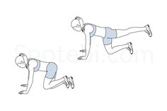 a woman doing push ups on her knees