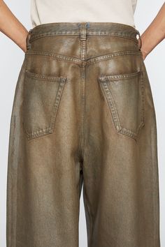 <div>Acne Studios mid blue jeans are cut to a super baggy fit with a mid-waist, super wide leg and long length. The 2023 jeans are crafted from non-stretch denim made of cotton, detailed with coated finish throughout.</div> 2024 Denim, Mud Jeans, 2023 Jeans, Tyler The Creator Outfits, Jeans Texture, Denim Washes, Baggy Fit Jeans, Coated Denim, Suit Jacket Dress