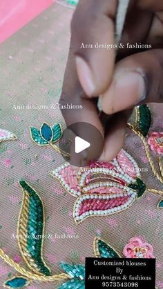 Button Hole Stitch, Aari Designs, Button Hole, Fashion Design, On Instagram, Instagram