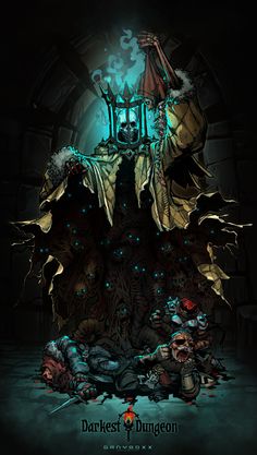 the cover art for darkest of dungeon