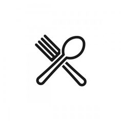 fork and knife icon on white background