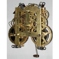 an old clock with gears attached to it