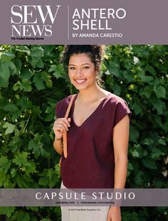 the cover of sew news shows a woman holding a carrot