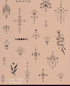 an image of some tattoos on a piece of paper