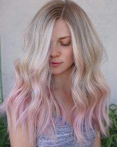 Blonde And Pink, Pink Ombre Hair, Lilac Hair, Hair Color Purple, Hair Color Pink