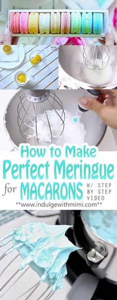 how to make perfect meringue for macarons with step by step instructions