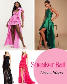 Sneakerball Outfits Women, Sneakerball Party Outfits, Sneakerball Party, Sweet 16 Sneaker Ball, Sneaker Ball Ideas, Sneaker Ball Outfit Ideas, Ball Outfit Ideas, Dresses With Tennis Shoes, Women Party Ideas