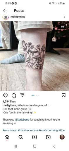 a person with a tattoo on their leg and the caption reads, i'm not