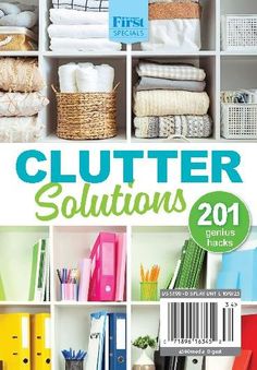 Clutter Solutions - 201 Genius Hacks Magazine (Digital) Kitchen Clutter Solutions, Organize Kitchen Countertops, Closet Organization Solutions, Decluttering Ideas Minimalism, Organizing House, Storage Hacks Diy, Clutter Solutions, Tips For Organizing