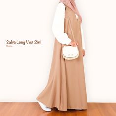 Hanami Overall Skirt With Inner Material Toyobo Salva Long Vest 2in1 | Shopee Malaysia Wrap Watch, Wardrobe