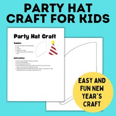 party hat craft for kids with instructions to make it