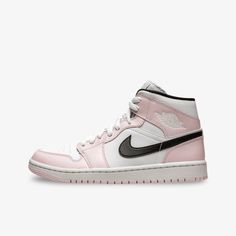 (Women's) Air Jordan 1 Mid 'Barely Rose' (2021) BQ6472-500 - SOLE SERIOUSS (1) Wmns Air Jordan 1, Light Violet, Jordan Model, Womens Air Jordans, Air Jordan 1 Mid, Back Women, Jordan 1 Mid, Air Jordan 1, Jordan 1