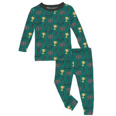 Print Long Sleeve Pajama Set in Ivy Magic Girl Burp Cloths, Boys Sleepwear, Pajama Outfits, Baby Boy Accessories, Cute As A Button, Best Pajamas, Baby Outerwear, Free Label, Girls Sleepwear