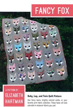 the cover of fancy fox quilt book