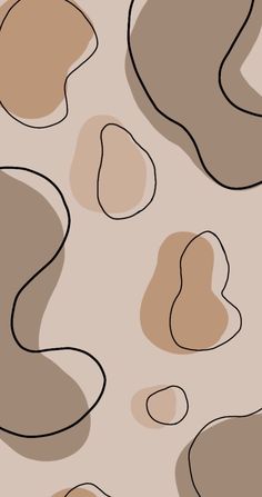 an abstract background with various shapes and colors in shades of brown, beige, and tan