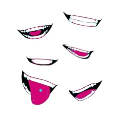 an image of mouth expressions on white background