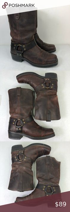 DINGO Harness Boots Women’s Sz 8M Brown Leather DI7374 Boot Motorcycle Gaucho Boots Woman, Boots Women, Brown Leather, Womens Boots, Ankle Boot, Boots