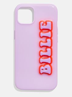 Retro Bubble Font, Preppy Phone Case, Cool Beans, Bubble Font, Purple Iphone Case, Trendy Phone Cases, Custom Iphone Cases, Acrylic Letters