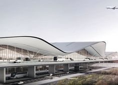 an artist's rendering of the airport terminal